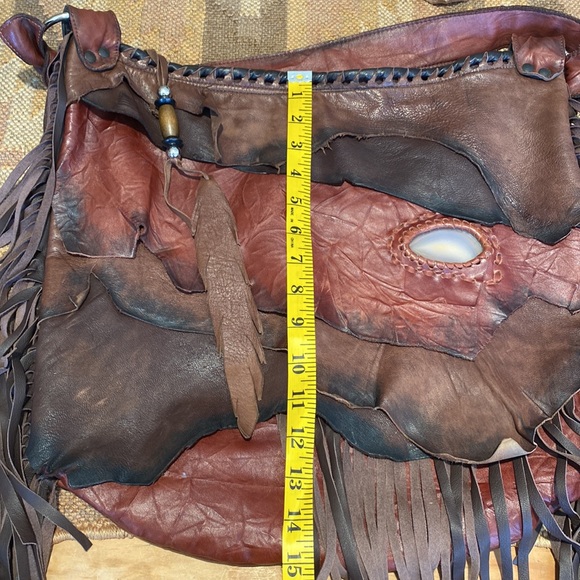 ๐ AMAZING BOHEMIAN LEATHER & STONE BAGโผ๏ธ - Picture 14 of 17